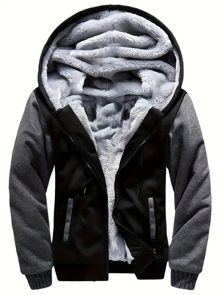 Noah - Warm Men's Fleece Jacket With Hood