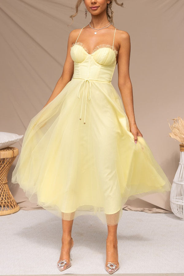 Contemporary Princess Maxi Dress with Straps for Parties