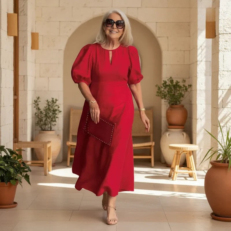 Juliana - Elegant Dress with Puff Sleeves
