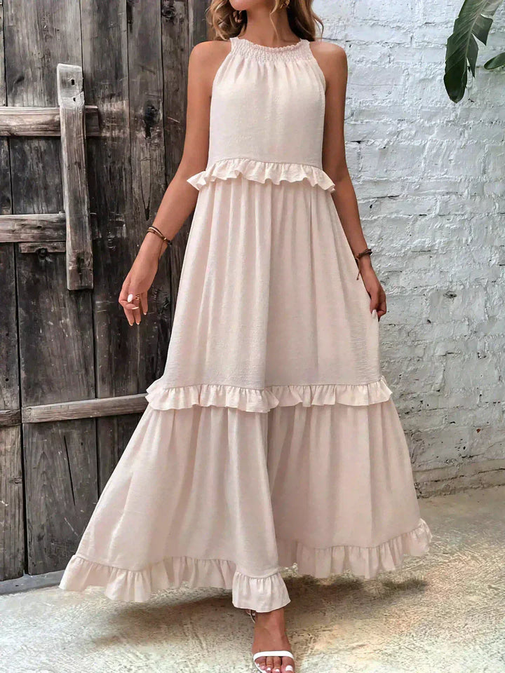 Sarah | Halterneck Ruched Maxi Dress (Almost sold out)
