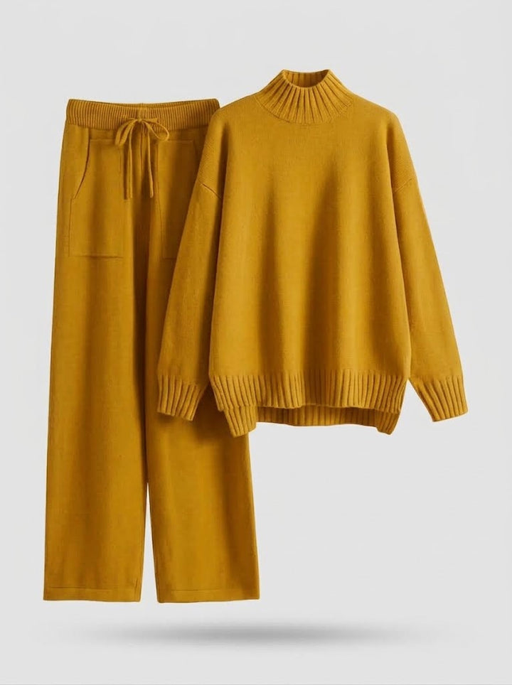 Women's long-sleeve two-piece set with drawstring