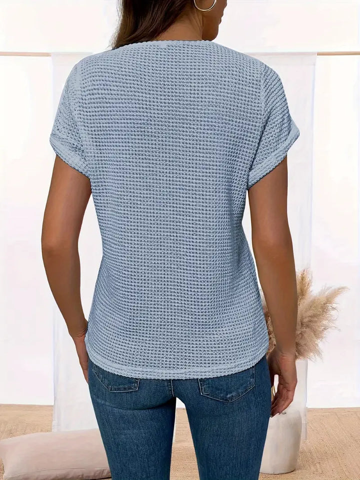 Megan™ - Chic Lace Round Neck Shirt