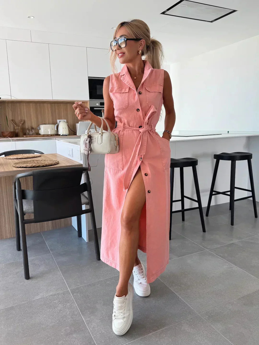 Diane™ - Denim Maxi Dress