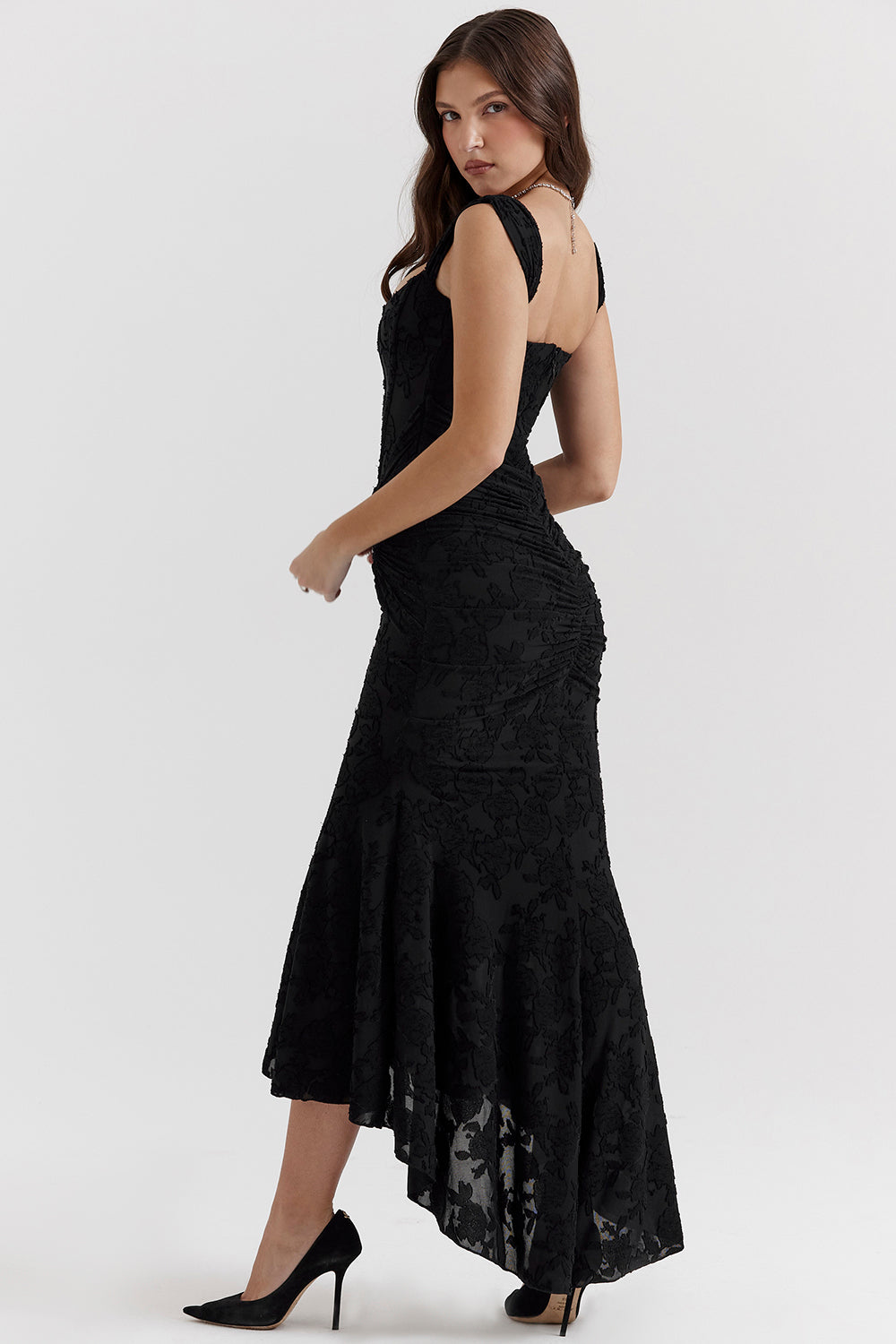 Boho - Sleeveless Ruched Bodycon Evening Dress