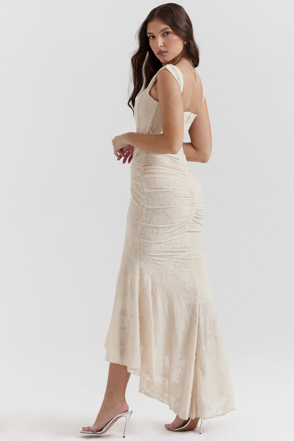 Boho - Sleeveless Ruched Bodycon Evening Dress