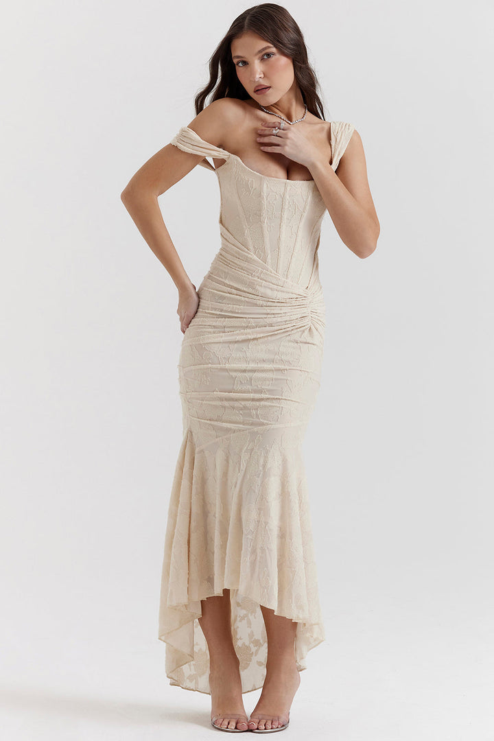 Boho - Sleeveless Ruched Bodycon Evening Dress