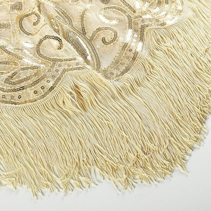 Schal im Gatsby-Stil mit Strass und Perlenketten