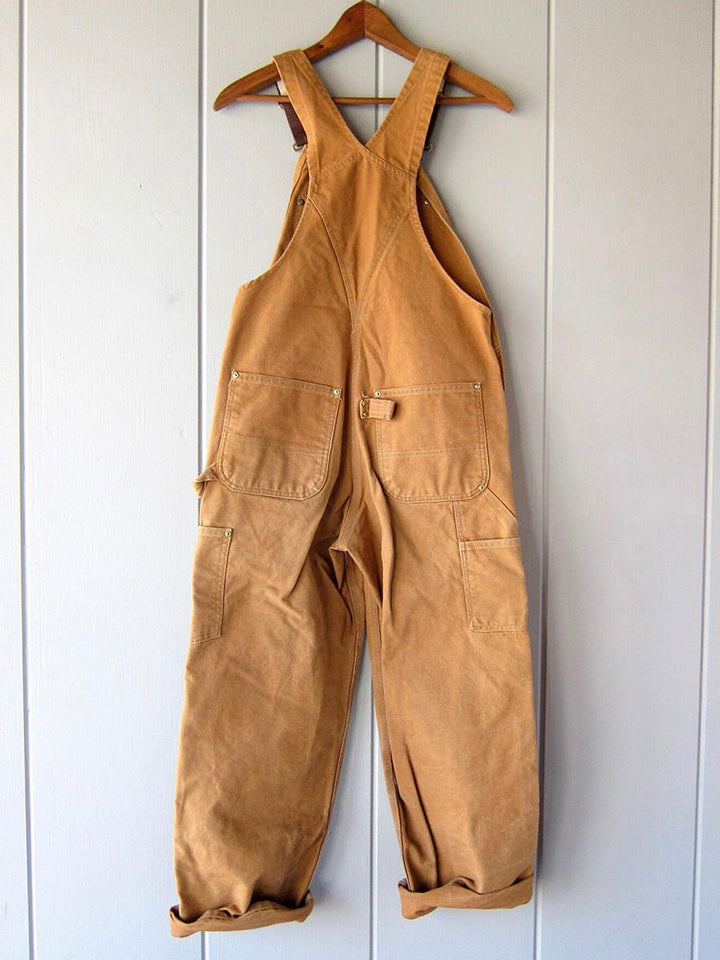 Damen-Latzhosen mit Taschen und Knöpfen