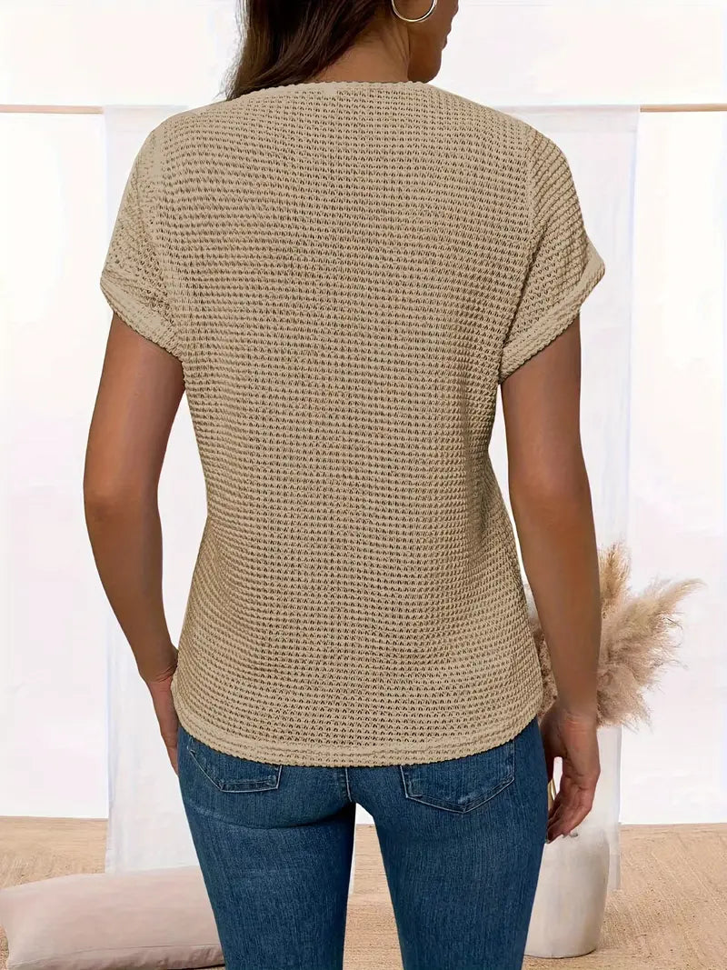 Megan™ - Chic Lace Round Neck Shirt