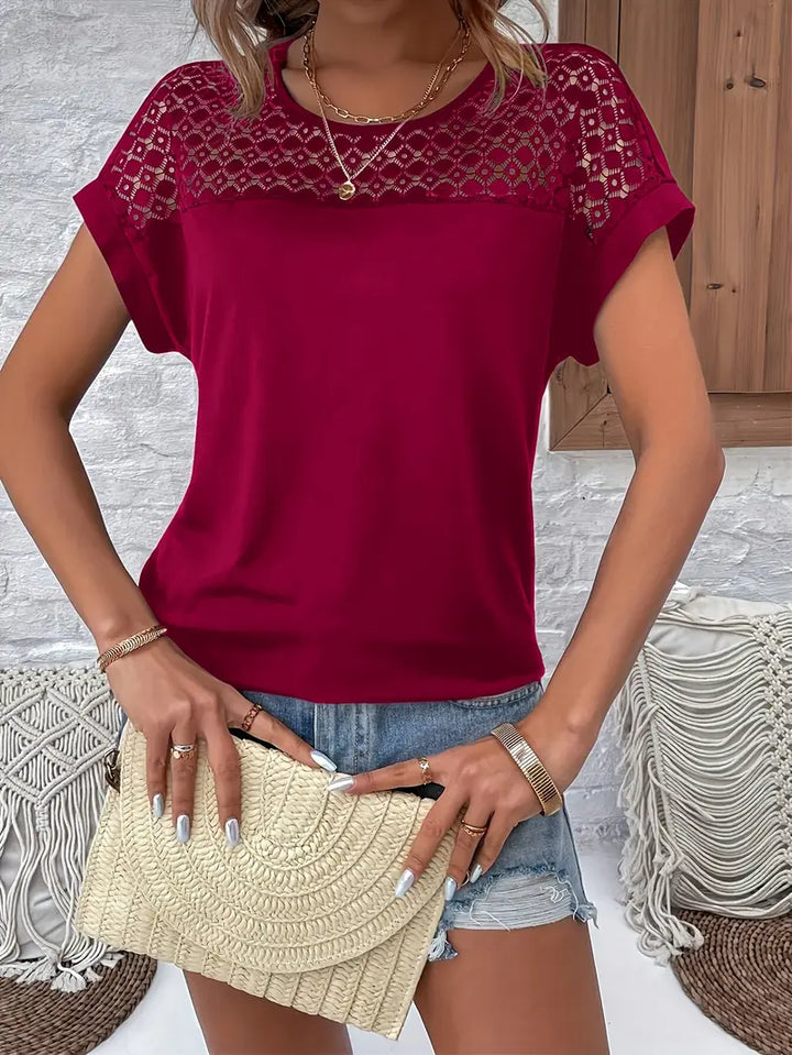 Talia™ - Casual Lace Batwing T-Shirt