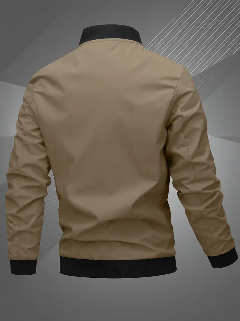Finn - Casual Bomber Jacket With Embroidered Letter For Men