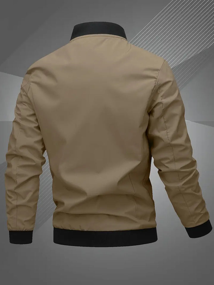 Finn - Casual Bomber Jacket With Embroidered Letter For Men