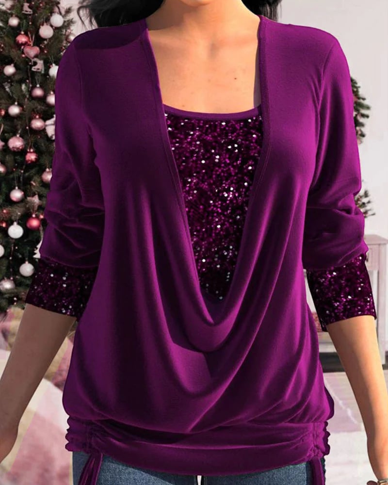 Kiara™ - Long-sleeved shirt with sequins