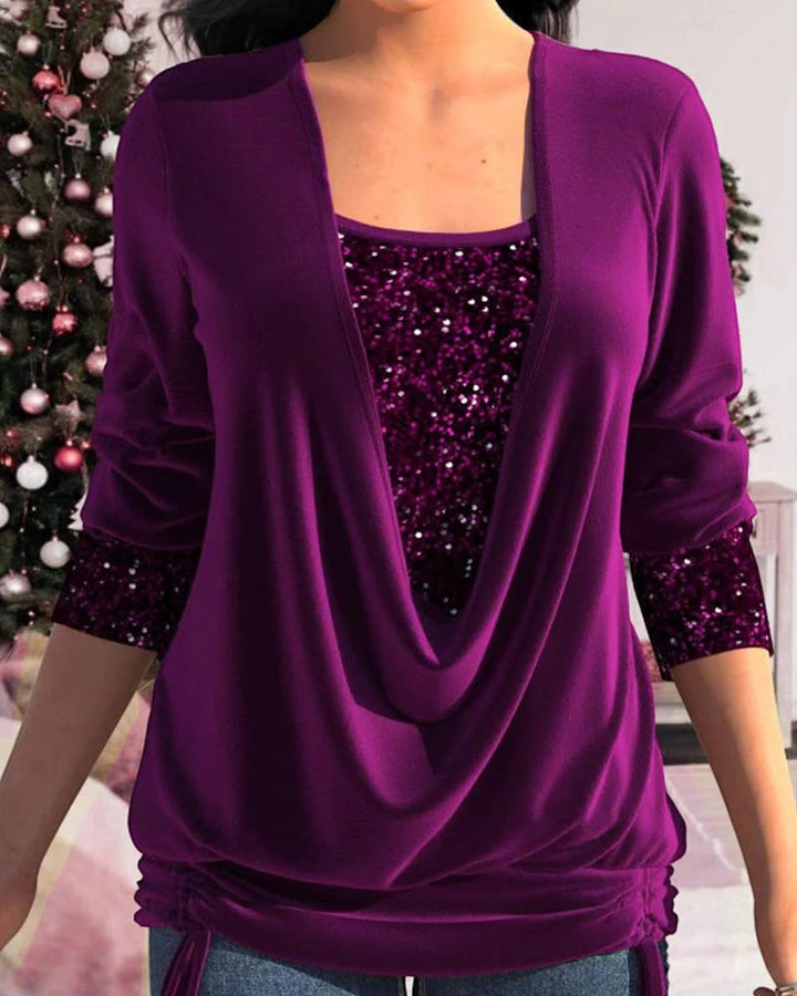Kiara™ - Long-sleeved shirt with sequins