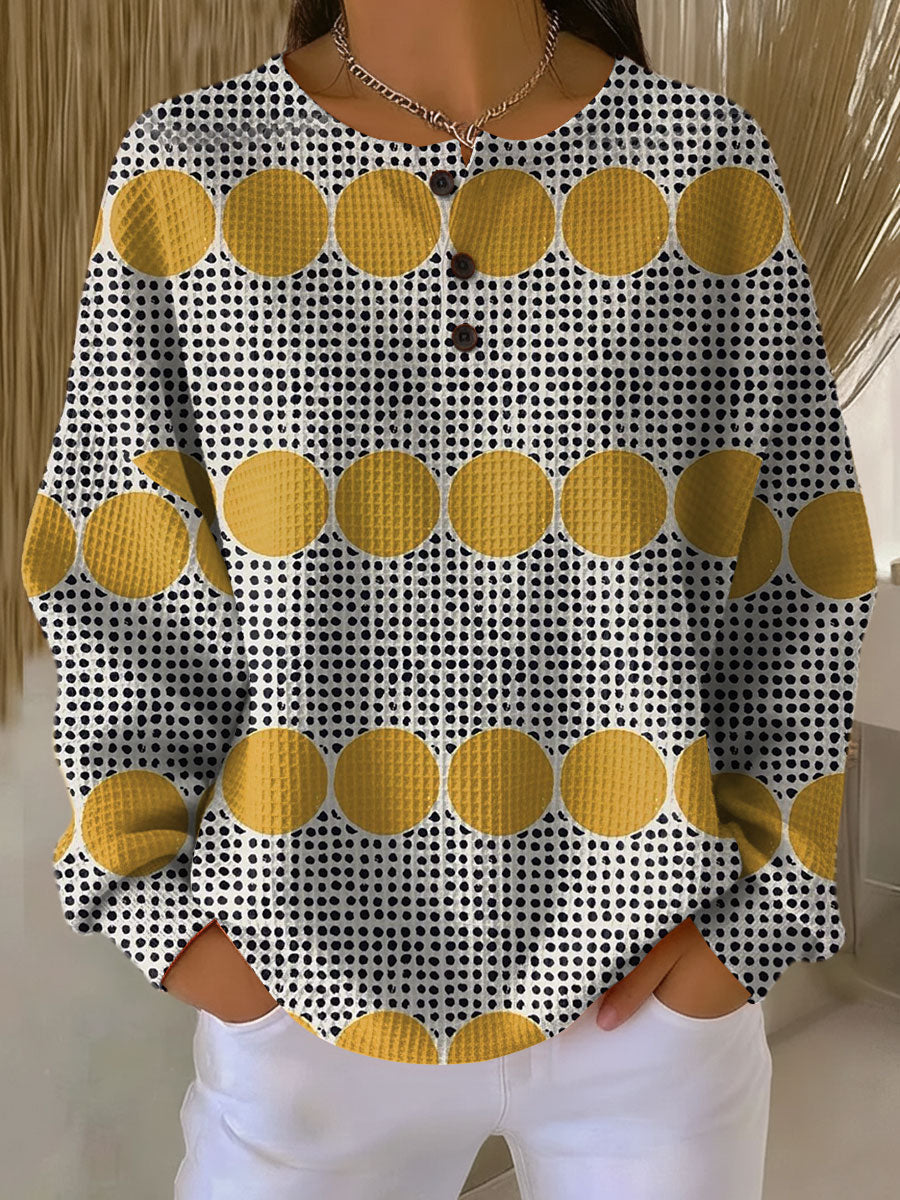 Thyra | Vintage Pullover with Geometric Pattern