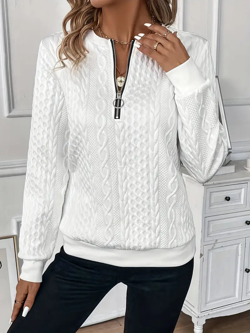 Chloe - Casual Long-Sleeved Zip-Up Sweatshirt