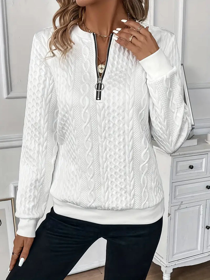 Chloe - Casual Long-Sleeved Zip-Up Sweatshirt