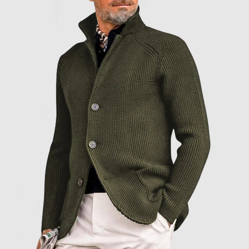 Max | Fine knit men's cardigan with button closure