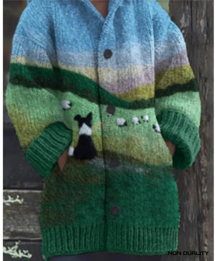Isabella - Colorfully Knitted Cat Cardigan