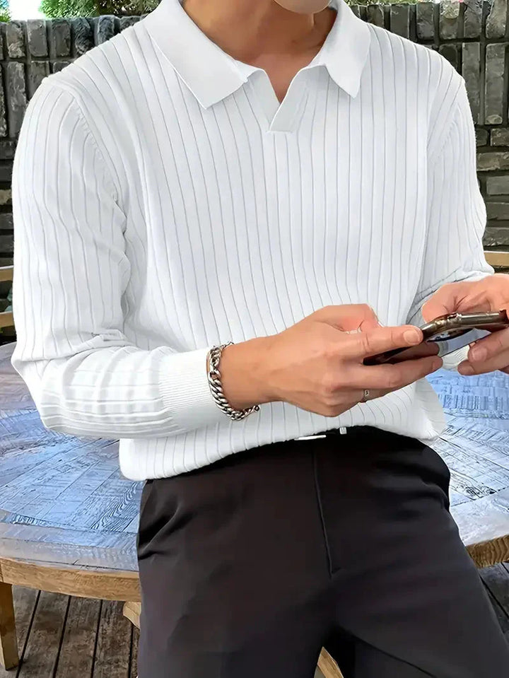 Brit & Boho™️ | Ribbed Knit Sweater Shirt