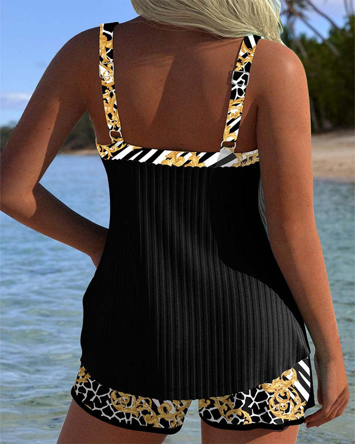 Giada | Women's Sleeveless Tankini with Pocket and Decorative Bow