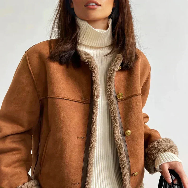 Rosalie™ - Sheepskin Buttoned Jacket