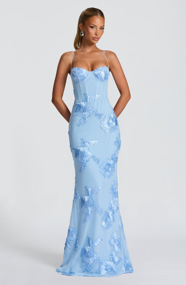 Damen Maxi Kleid mit Schnürung