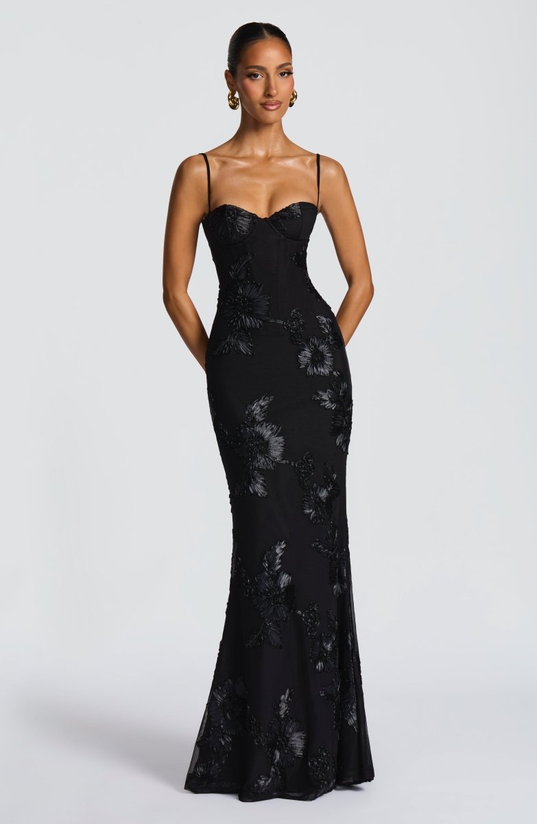 Damen Maxi Kleid mit Schnürung