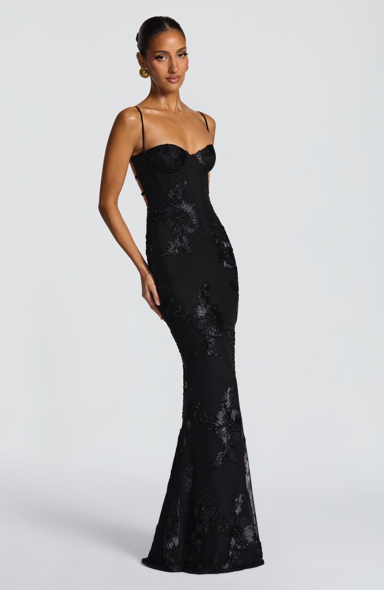 Damen Maxi Kleid mit Schnürung