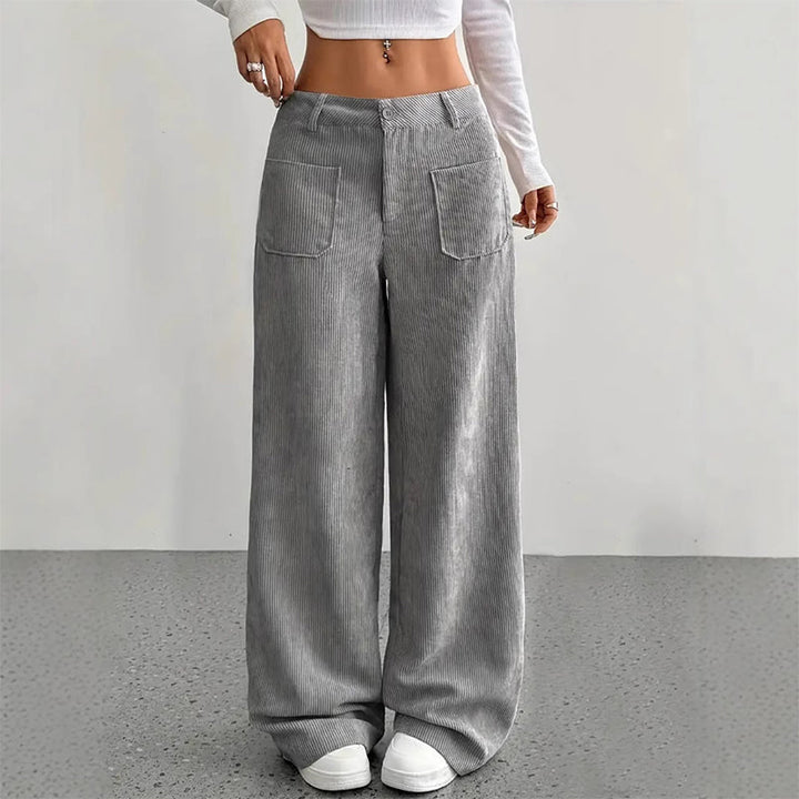 Women's Leisure High-Waisted Trousers – Loose Fit for Ultimate Comfort and Style