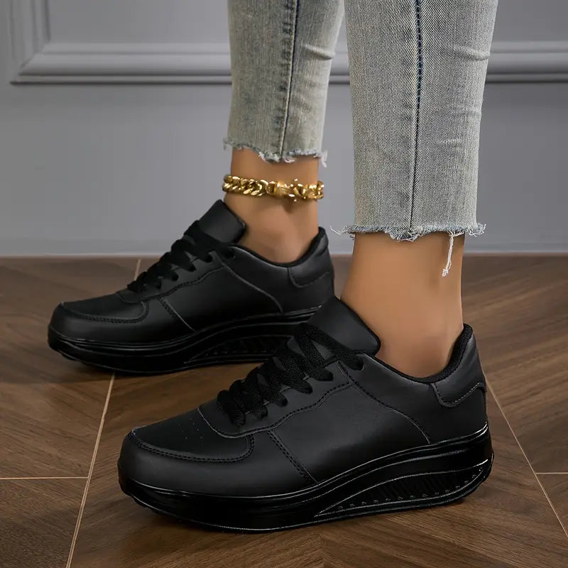 Breathable Platform Sneakers for Women's Fashion