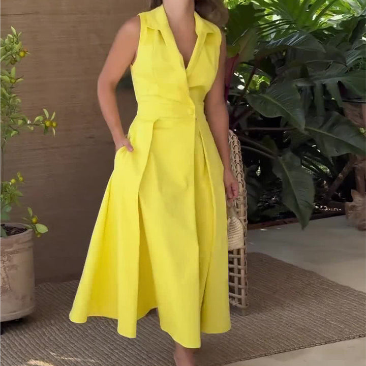 Amancia | V-Neck Midi Dress