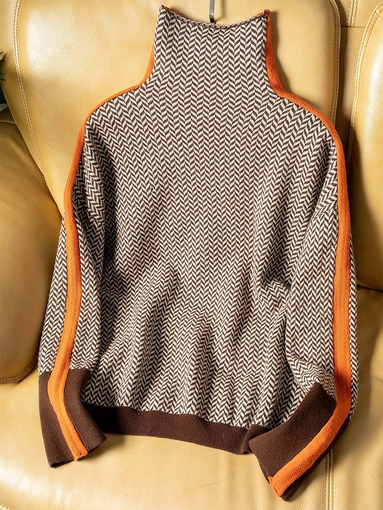 Clara – Striped Turtleneck Sweater