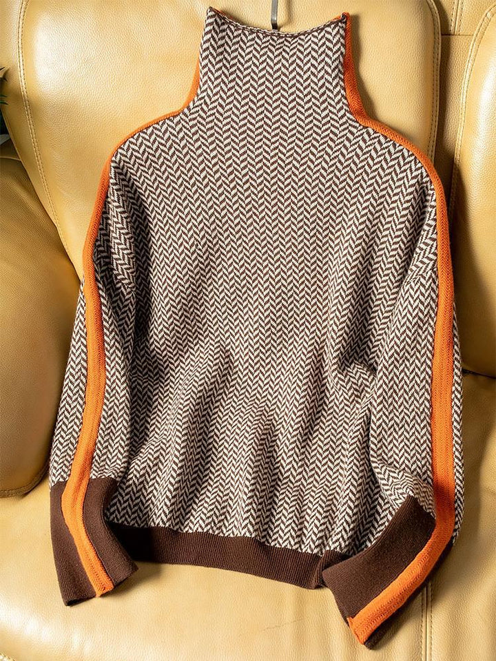Clara – Striped Turtleneck Sweater