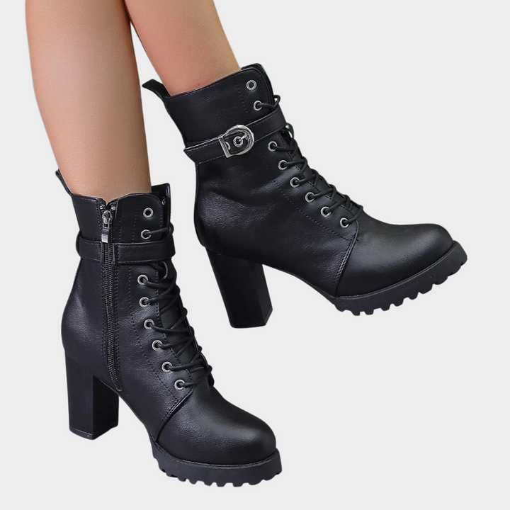 Quinn | Ankle Boots with Flared Heel