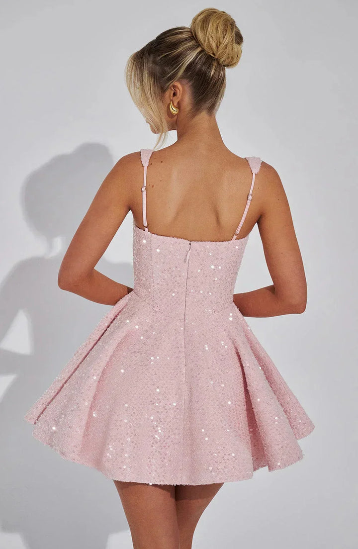 Hazel™ - Chic Mini Blush Dress