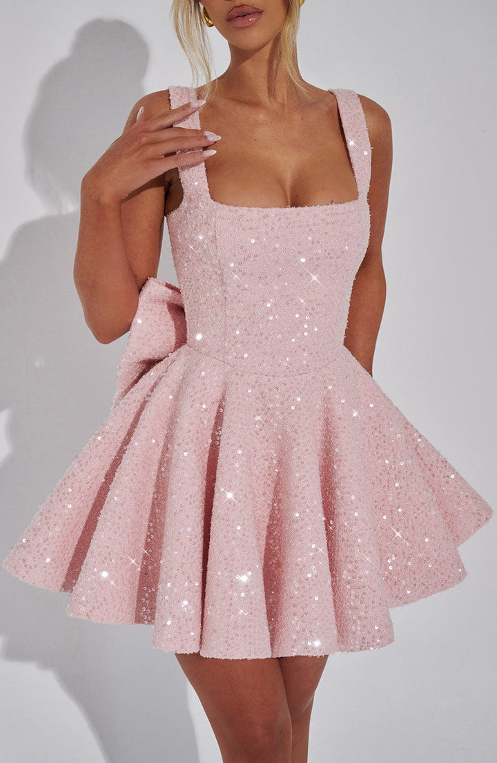 Hazel™ - Chic Mini Blush Dress