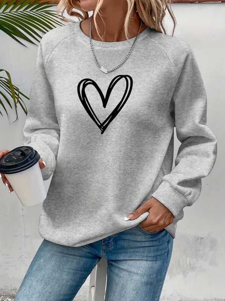 Heartzone - Casual Sweatshirt with Heart Motif
