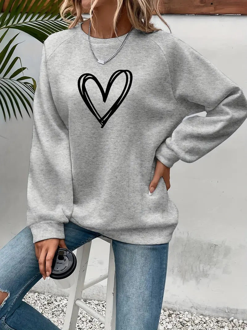 Heartzone - Casual Sweatshirt with Heart Motif
