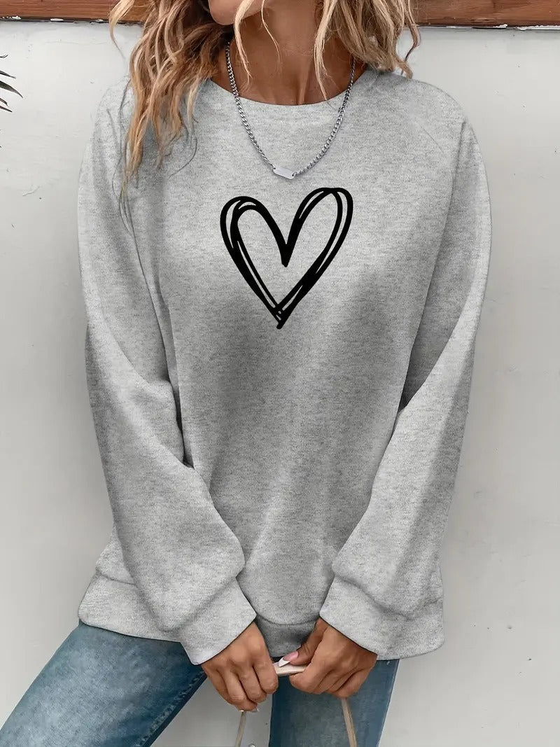 Heartzone - Casual Sweatshirt with Heart Motif
