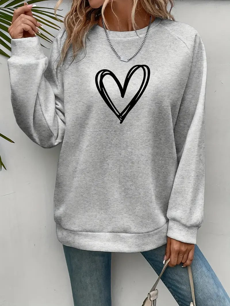 Heartzone - Casual Sweatshirt with Heart Motif