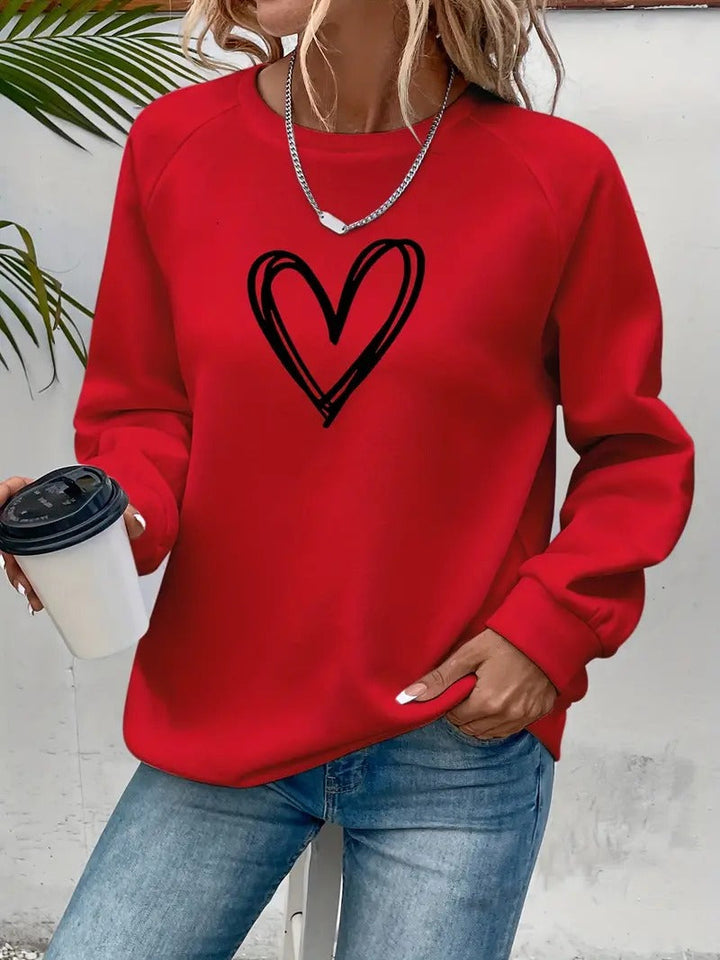 Heartzone - Casual Sweatshirt with Heart Motif