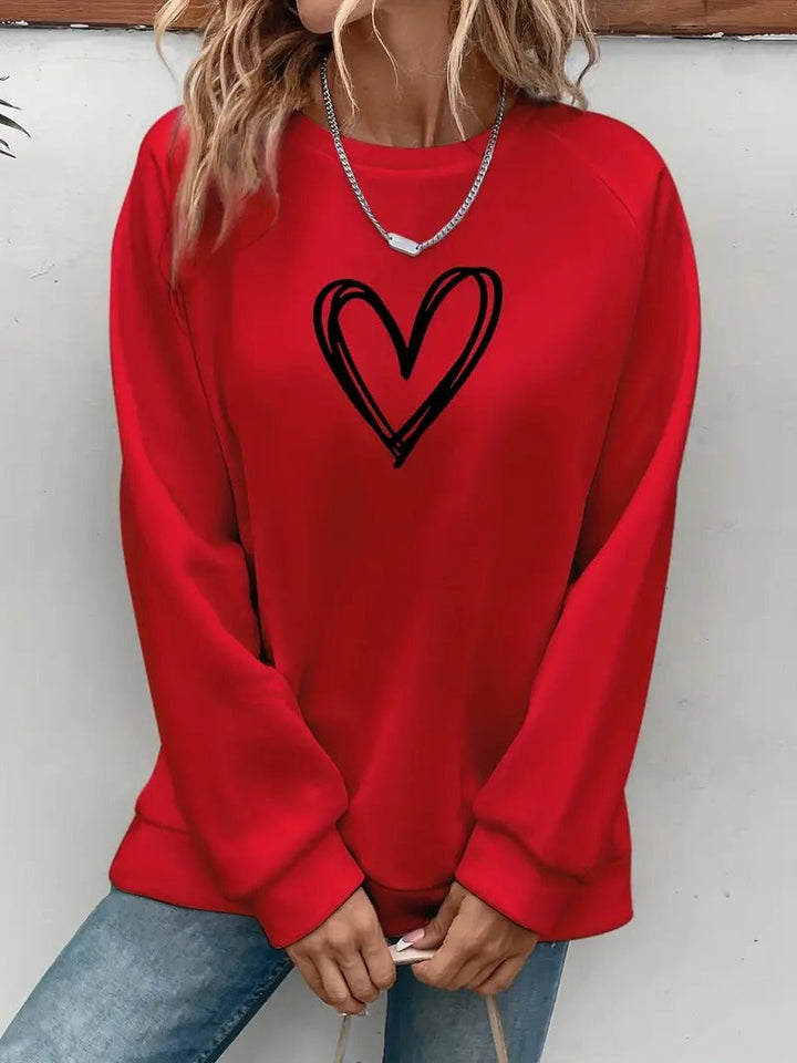 Heartzone - Casual Sweatshirt with Heart Motif