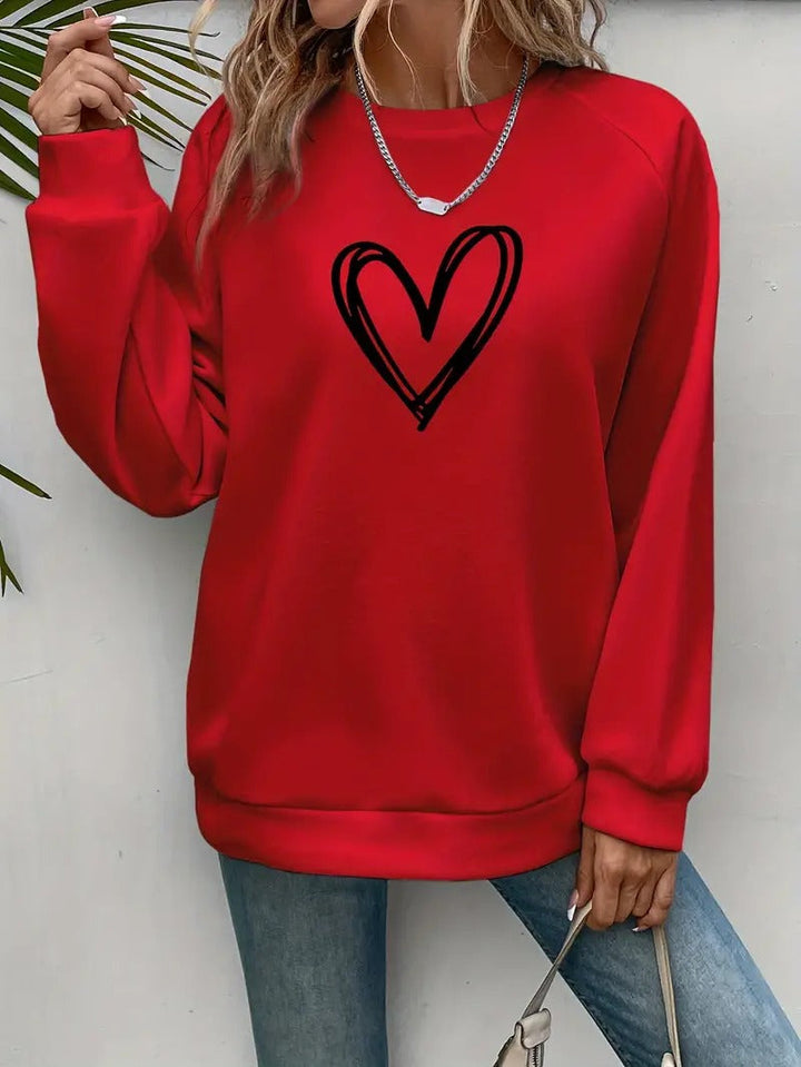 Heartzone - Casual Sweatshirt with Heart Motif