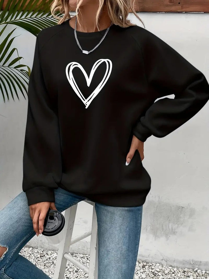 Heartzone - Casual Sweatshirt with Heart Motif