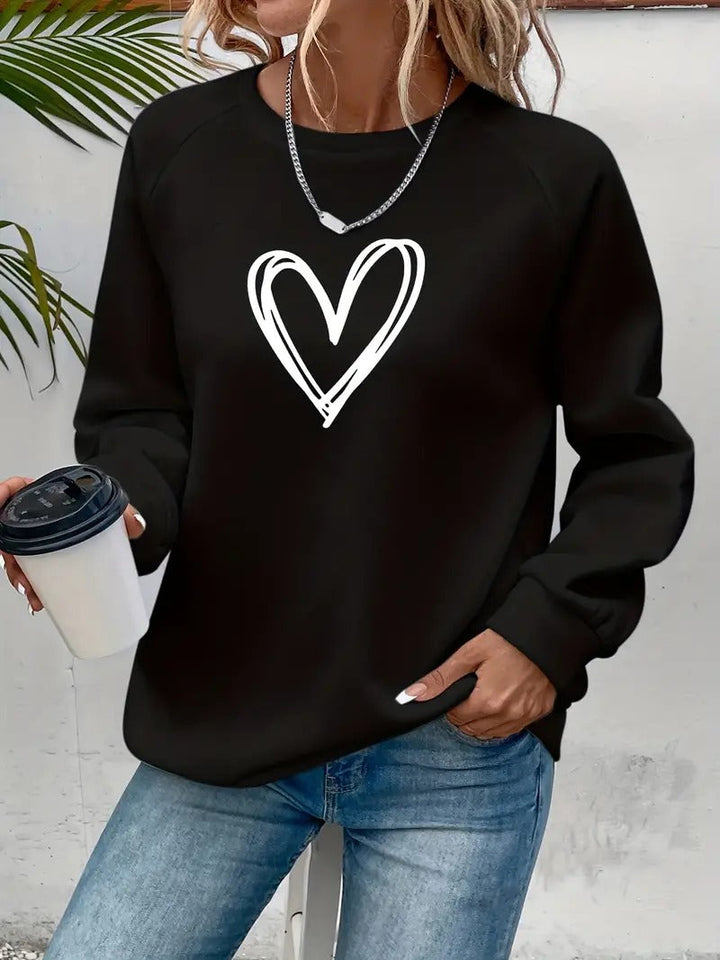 Heartzone - Casual Sweatshirt with Heart Motif