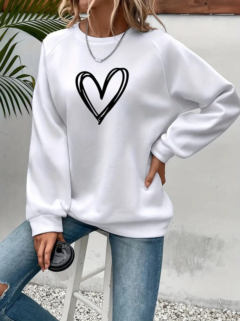 Heartzone - Casual Sweatshirt with Heart Motif
