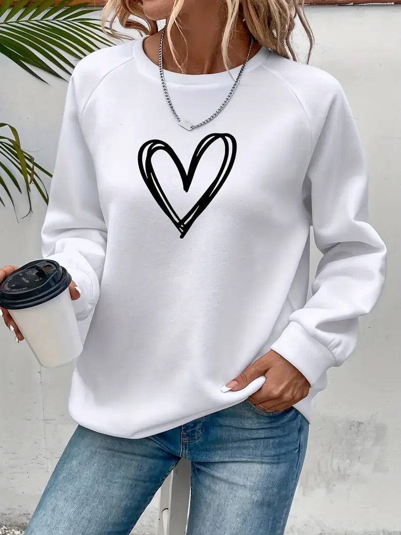 Heartzone - Casual Sweatshirt with Heart Motif