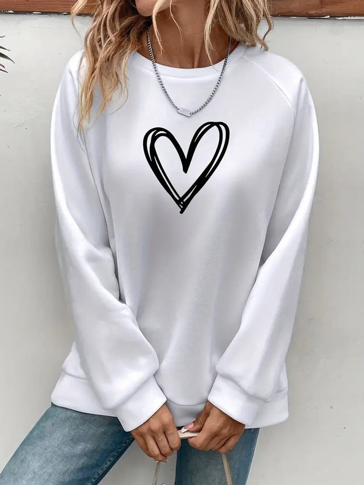 Heartzone - Casual Sweatshirt with Heart Motif