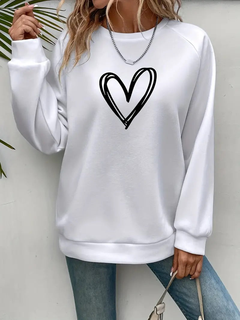 Heartzone - Casual Sweatshirt with Heart Motif